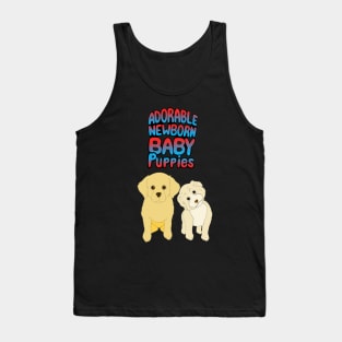 Adorable Newborn Baby Puppies Tank Top